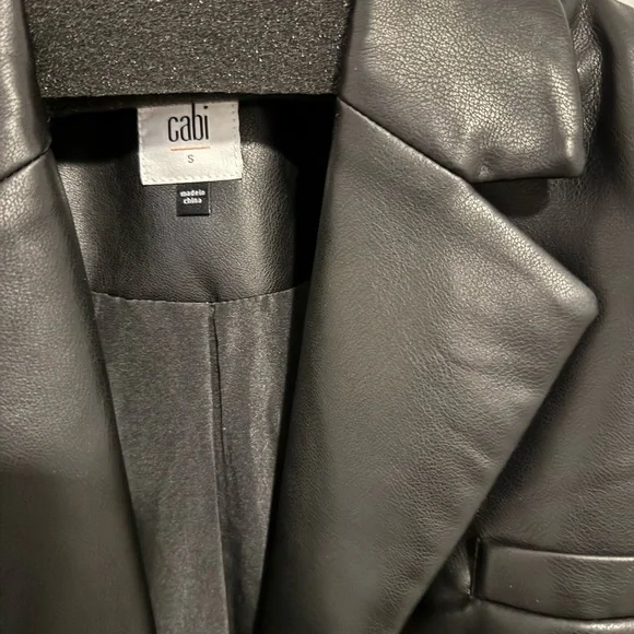 CAbi Black Leather Blazer - Picture 4 of 5